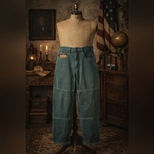 Empyre Skater Pants Men’s 28 | Vintage Y2K Skate Wide Leg | Faded Green